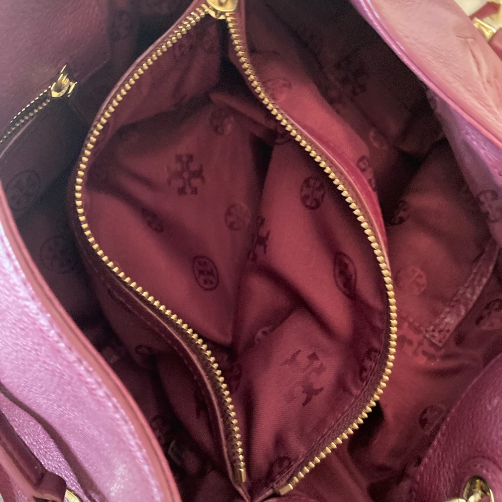 Tory Burch Burgundy Leather Bag - Picture 4 of 6